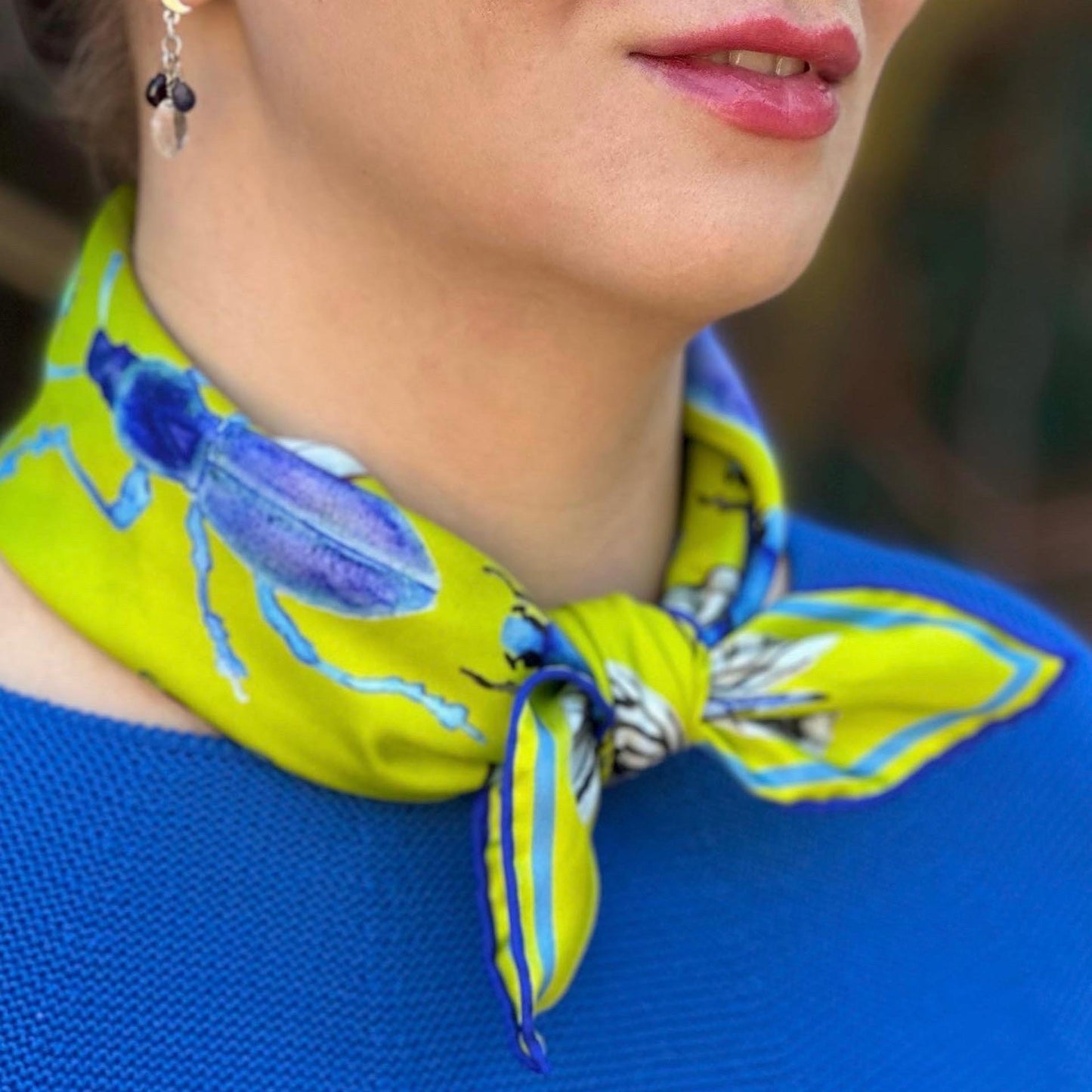 Bug Scarf - 100% Silk - Absinthe Green