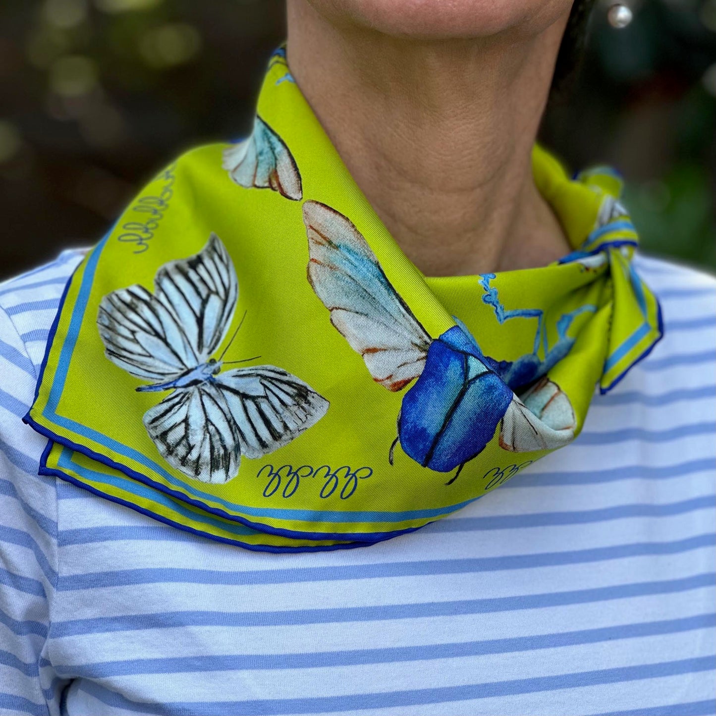 Bug Scarf - 100% Silk - Absinthe Green