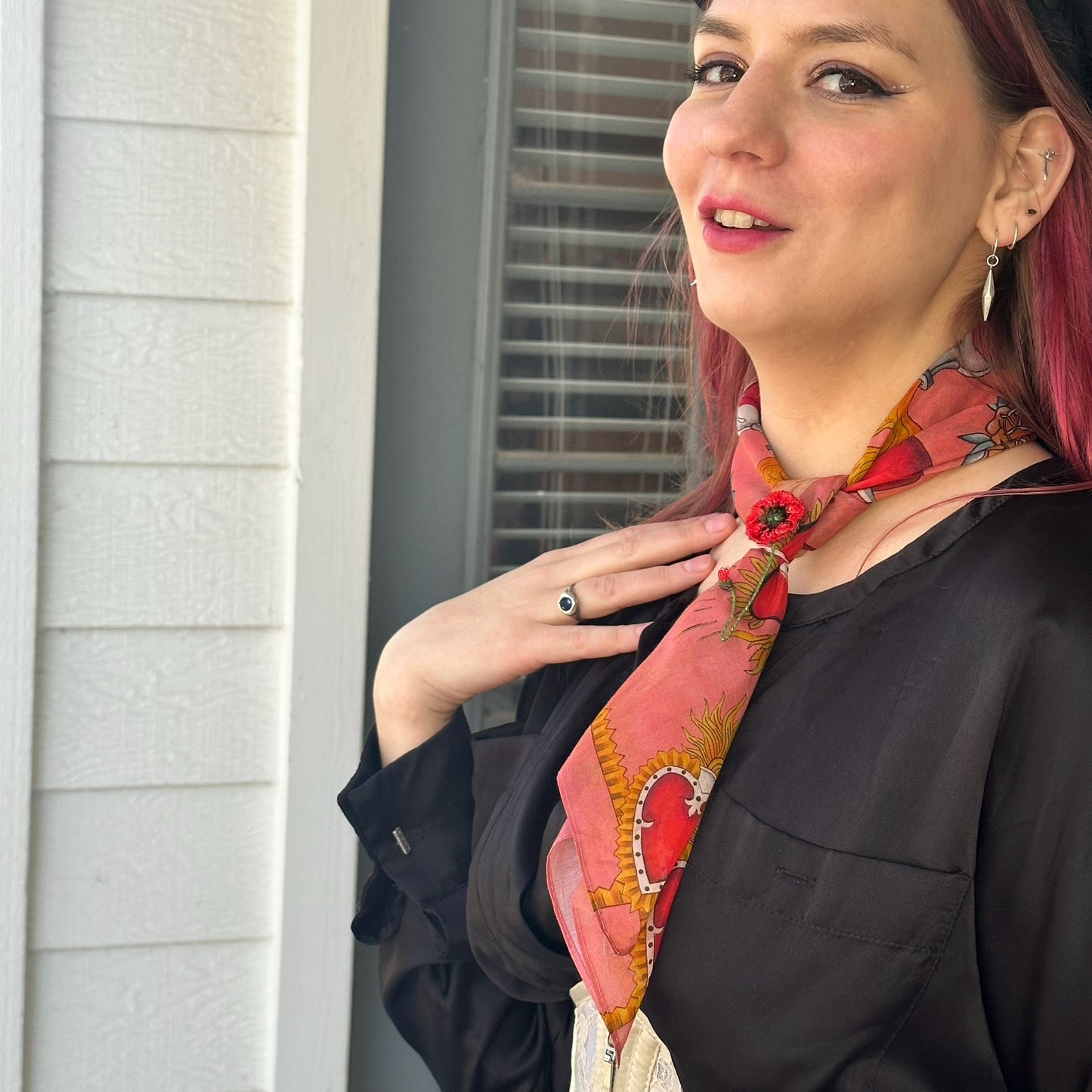 Sacred Heart - Silk/Cotton - Warm Blush