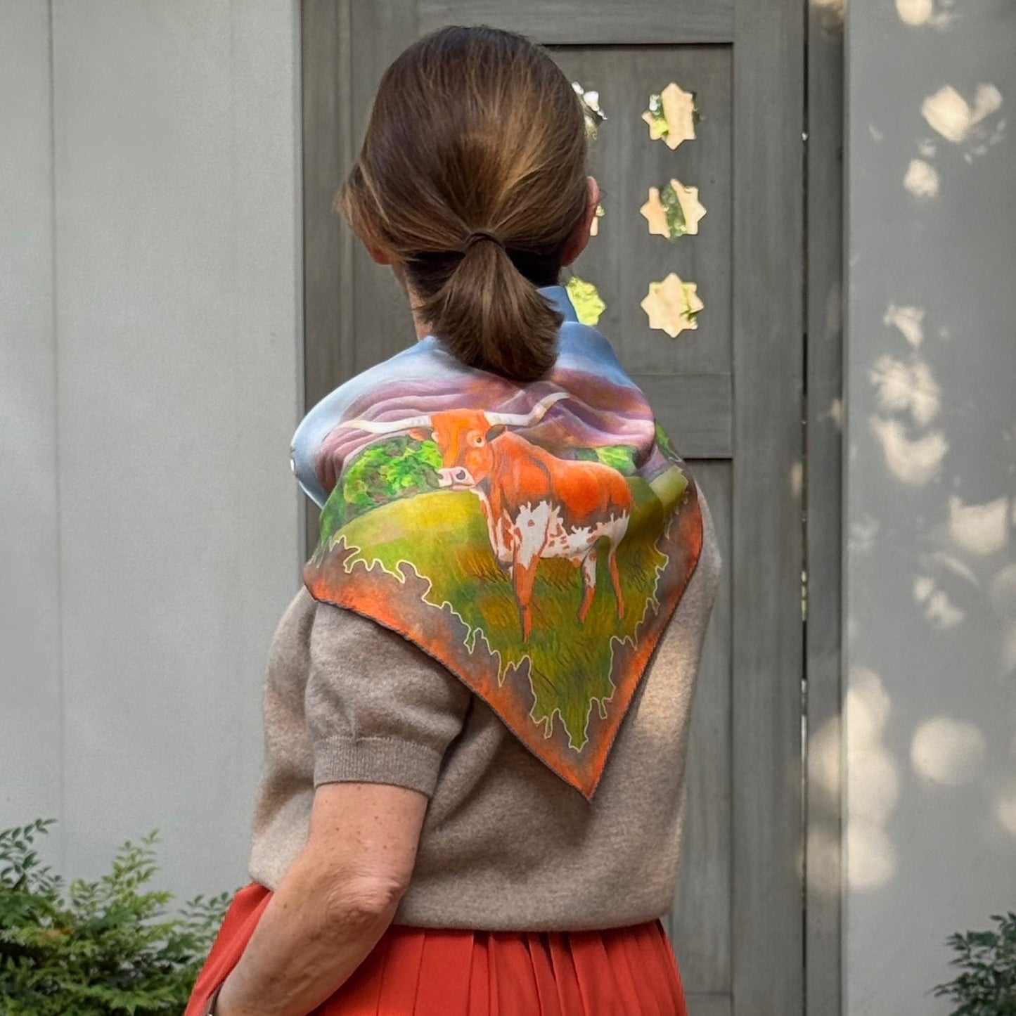 Longhorn Texana -  100% Silk - Multi Color