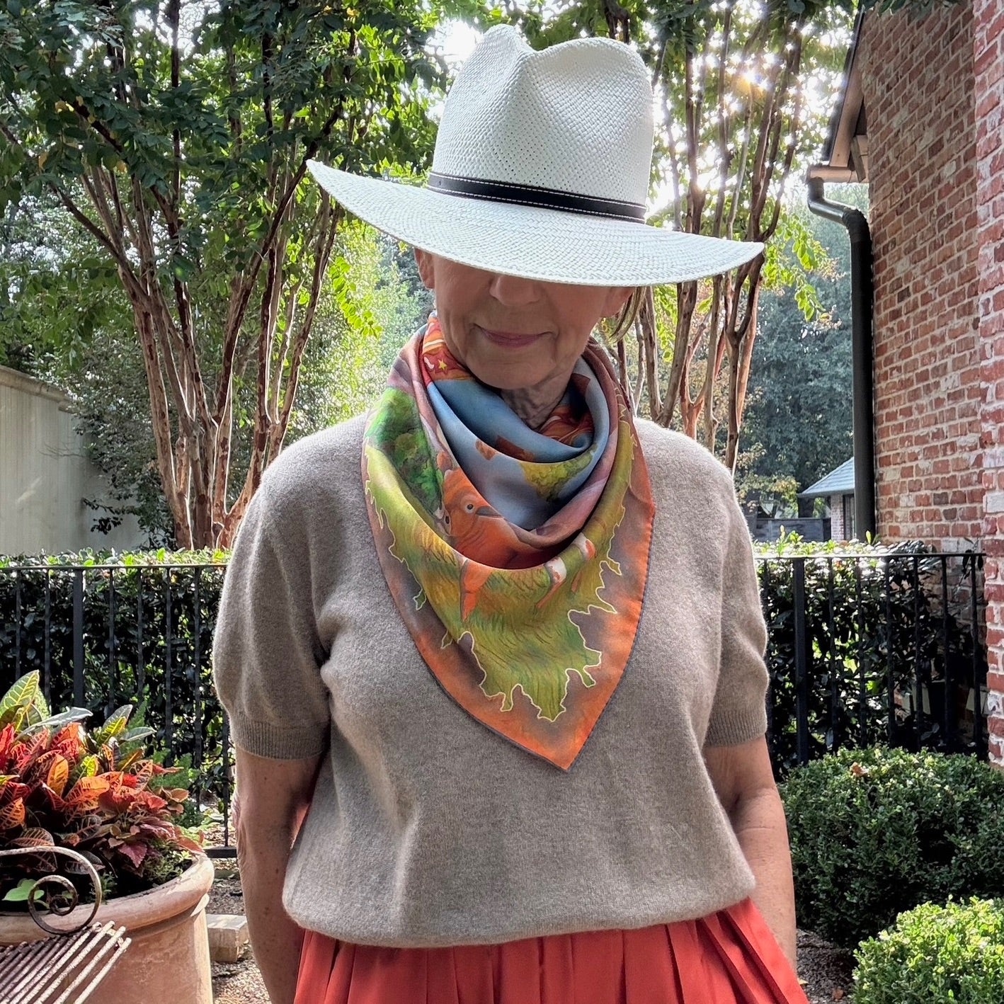 Longhorn Texana -  100% Silk - Multi Color