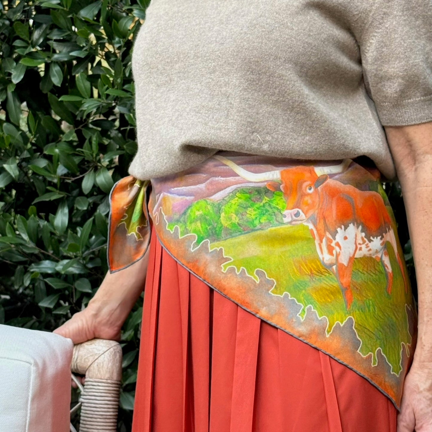 Longhorn Texana -  100% Silk - Multi Color