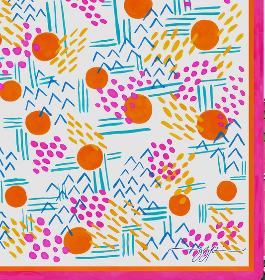 The Dots - 100% Silk - Orange
