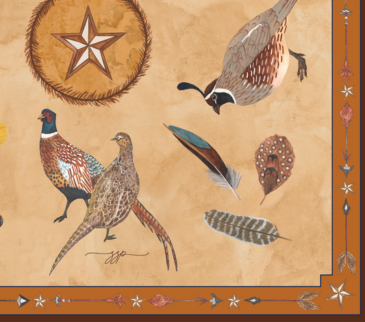 Upland Birds - Silk/Cotton - Tan Tea
