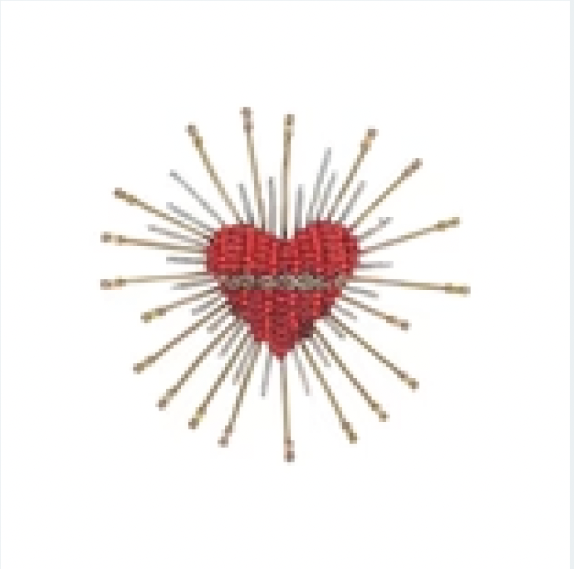 Brooch - Bursting Ray Heart