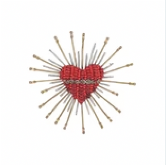 Brooch - Bursting Ray Heart